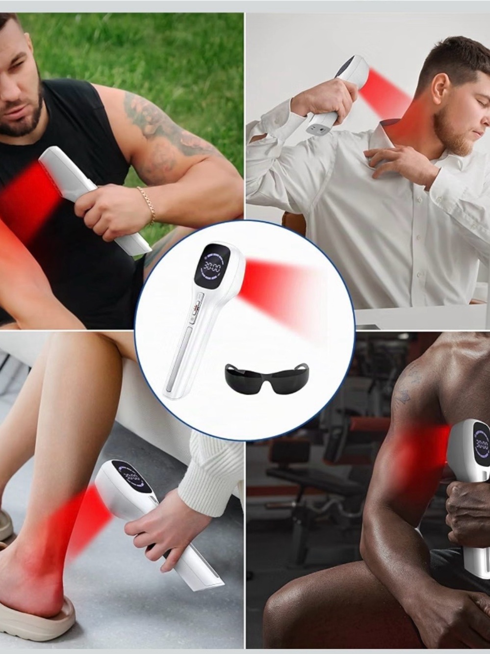 LED Handheld Laser Therapy Device - White - Picture 2 of 7